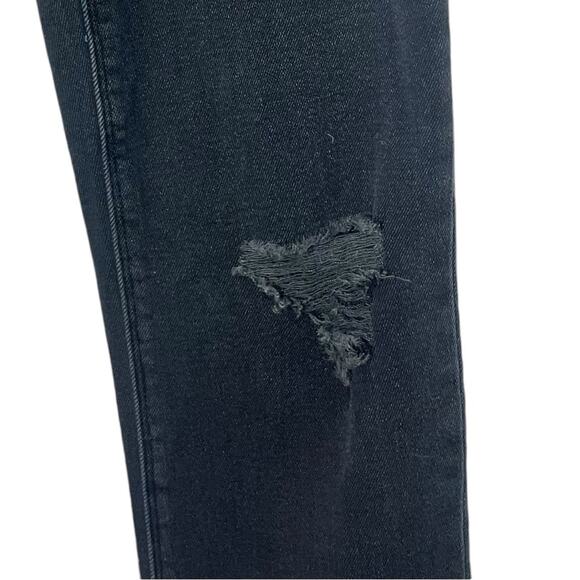 NWT Hudson Nico Mid Rise Straight Ankle Jeans sz 25 Black Ash Destruct Stretch - Picture 5 of 13